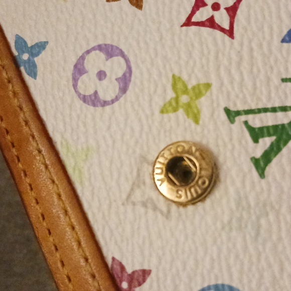 Authentic Louis Vuitton Multi Color Murakami Kiss Clasp Wallet, Dustbag & Box - Picture 13 of 17